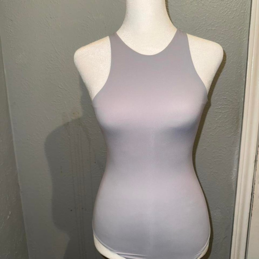 Skims‎ Fits Everybody High Neck Bodysuit, Size XS NWOT Gray